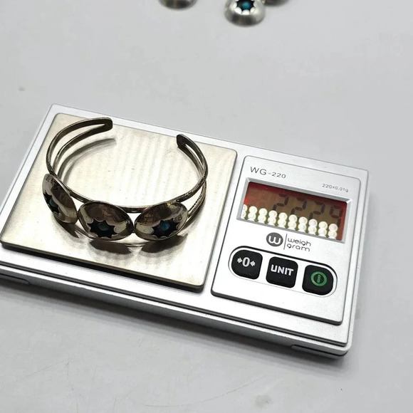 Southwestern Silver Snake Eyes Turquoise Squash Necklace Earrings Cuff Bracelet - Picture 5 of 16